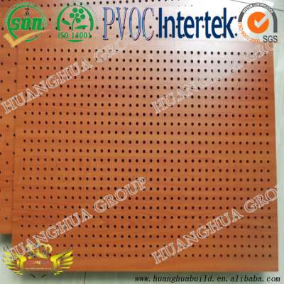 best sale wooden grain in door decoration perforated acoustic gypsum board/ ceiling tiles with competitive price